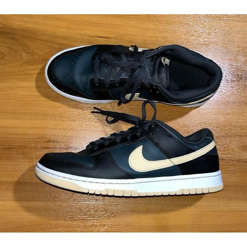 Mens Nike Dunk Low 'Black Sesame' Lace Up Fashion Sneakers Shoes,